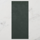 Forest Witch Green Floral Wedding Menu Card メニュー (裏面)