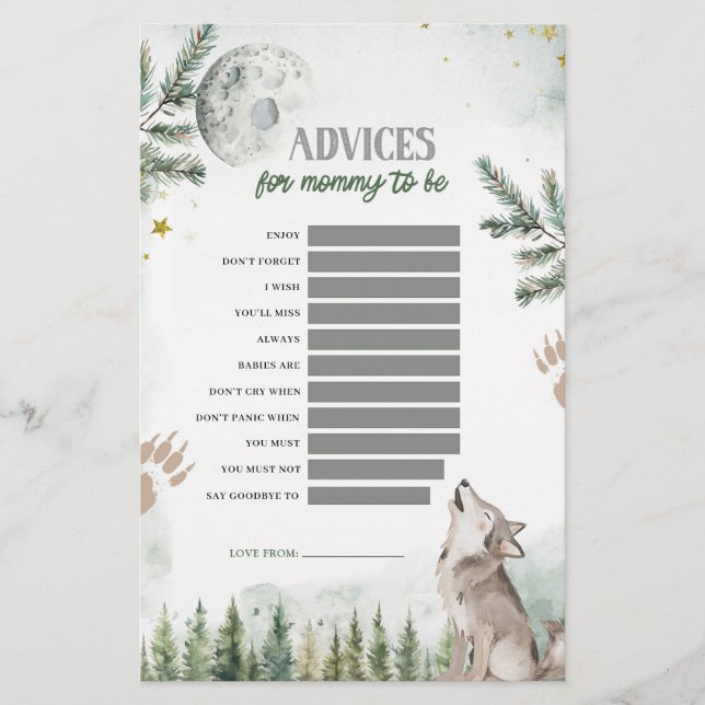 Forest Wolfアドバイスfor Mom-to-be Games (正面)