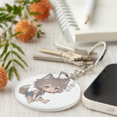 Forest Wolf Child Chibi Keychain キーホルダー (正面右)