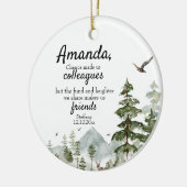 Forest Woodlandの仲間にチャンスを与えた セラミックオーナメント (左)