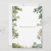 Forest Woodland Animals Baby Shower Invitation 招待状 (裏面)