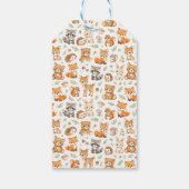 Forest Woodland Animals Wild One 1st Birthday ギフトタグ (裏面)