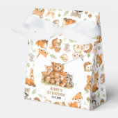 Forest Woodland Animals Wild One 1st Birthday フェイバーボックス (正面サイド)