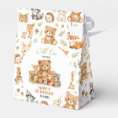 Forest Woodland Animals Wild One 1st Birthday フェイバーボックス (裏面サイド)