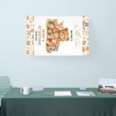 Forest Woodland Animals Wild One 1st Birthday 横断幕 (トレードショー)