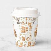 Forest Woodland Animals Wild One 1st Birthday 紙コップ (右)