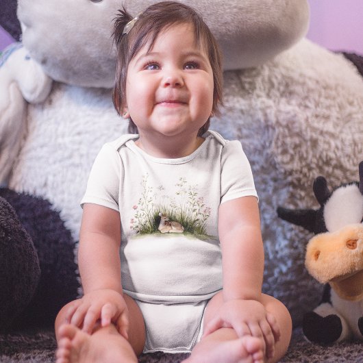 Forest Woodland Baby Deer  ベビーボディスーツ