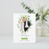 Forest Woodland Greeneryの写真結婚ありがとう ポストカード (スタンド正面)