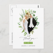Forest Woodland Greeneryの写真結婚ありがとう ポストカード (正面/裏面)