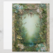 Forest Woodland Junk Journal Scrapbook Paper (正面/裏面)