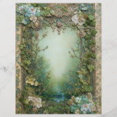 Forest Woodland Junk Journal Scrapbook Paper (正面)