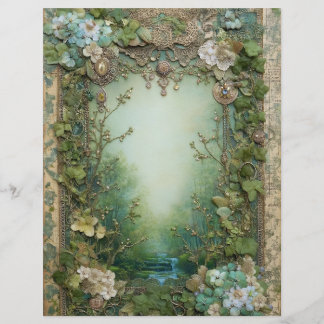 Forest Woodland Junk Journal Scrapbook Paper