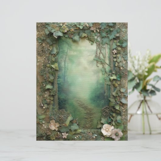 Forest Woodland Junk Journal Scrapbook Paper (スタンド正面)