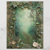 Forest Woodland Junk Journal Scrapbook Paper (正面)