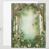 Forest Woodland Junk Journal Scrapbook Paper (正面/裏面)