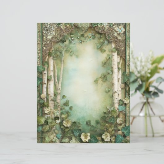 Forest Woodland Junk Journal Scrapbook Paper (スタンド正面)