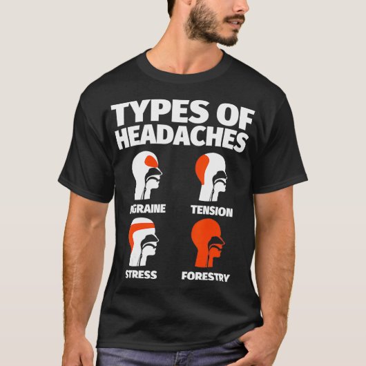 Forestry Funny Sayings Headache Meme Tシャツ (正面)