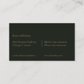 Forestry Service Business Card 名刺 (裏面)