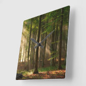 Forests | Autumn Forest スクエア壁時計 (傾斜)