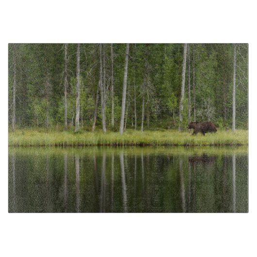 Forests | Bear at Taiga Forest Northern Finland カッティングボード (正面)