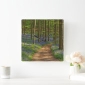 Forests | Bluebell Forest in Belgium スクエア壁時計 (ホーム)