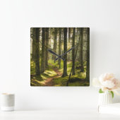 Forests | Boreal Forest Sweden スクエア壁時計 (ホーム)