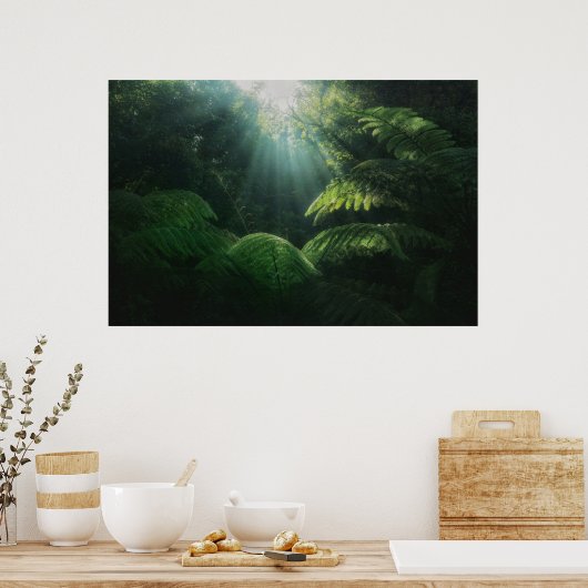 Forests | Ferns in Rainforest ポスター (キッチン)