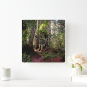 Forests | Redwood Forest California スクエア壁時計 (ホーム)