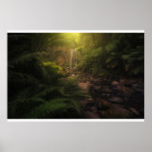 Forests | Sunlight Highlights Waterfall ポスター (正面)