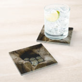 Forests | Three Owls Looking ガラスコースター (アングル)