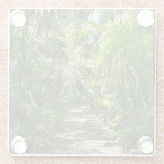 Forests | Tropical Rainforest Tulum Mexico ガラスコースター (裏面)