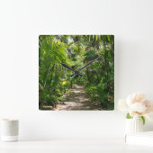 Forests | Tropical Rainforest Tulum Mexico スクエア壁時計 (ホーム)