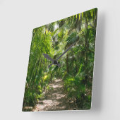 Forests | Tropical Rainforest Tulum Mexico スクエア壁時計 (傾斜)