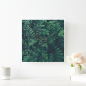 Forests | Woodland Ferns スクエア壁時計 (ホーム)