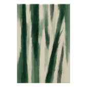 Forêt Liquide – Affiche Abstraite Vert Encre ポスター (正面)