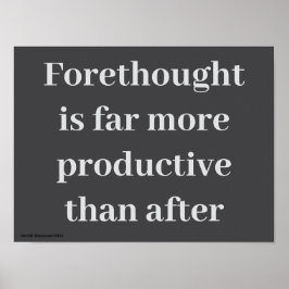 Forethought... Poster ポスター