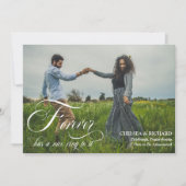 ForeverはItに素敵なリングや輪を持っている2 Photo婚約 案内状 (正面)
