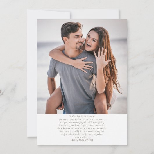 ForeverはItフォト婚約に素晴らしいリングや輪を持っている 案内状 (裏面)