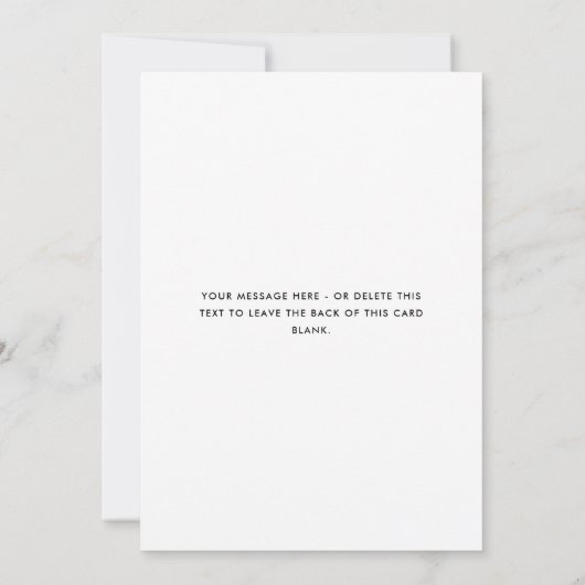 Foreverタイポグラフィフォト婚約発表 招待状 (裏面)