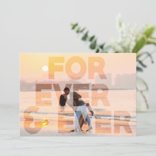 FOREVERモダンの結婚写真は日付を保存 セーブザデート (スタンド正面)