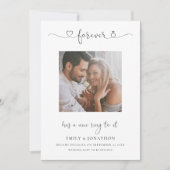 ForeverモダンはItフォト婚約にリングや輪がある 案内状 (正面)