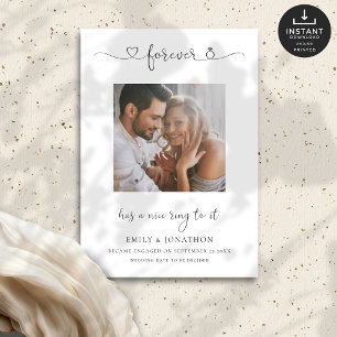 ForeverモダンはItフォト婚約にリングや輪がある 案内状