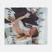 Forever かわいらし In Love Valentine's Dayフォトフリース フリースブランケット (正面(横))