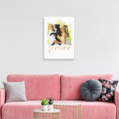 Forever エレガント Golden Script結婚's Keepsake キャンバスプリント (インサイチュ (リビング))