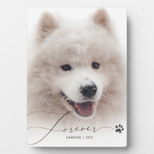 Forever   オーダーメイド ペット メモリアル フォト 犬の肉球プリント フォトプラーク