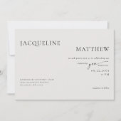 Forever コンテンポラリー You Beige QRコード結婚s 招待状 (正面)