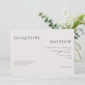 Forever コンテンポラリー You Beige QRコード結婚s 招待状 (スタンド正面)