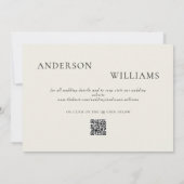 Forever コンテンポラリー You Cream QR Code 結婚's 招待状 (裏面)