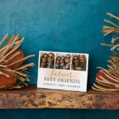 Forever 最高の Friends写真コラージュ友情ギフト フォトプラーク (側面)