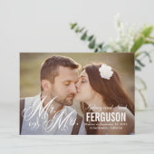 Forever 結婚 usの発表-ホワイト 招待状 (スタンド正面)